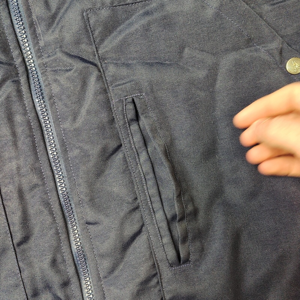 Vintage Reebok Vest Mens Large Blue Full Zip Quilted Lined Snap Pockets Loose - Picture 3 of 16